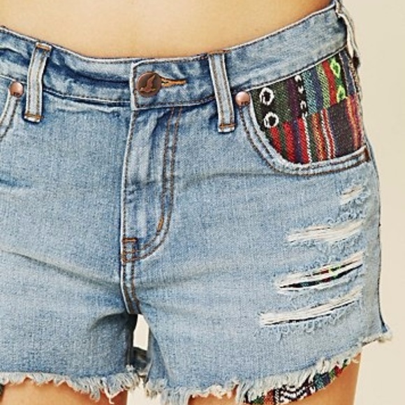 tribal jean shorts